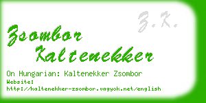 zsombor kaltenekker business card